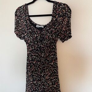 Almost Famous Black Floral Mini Dress